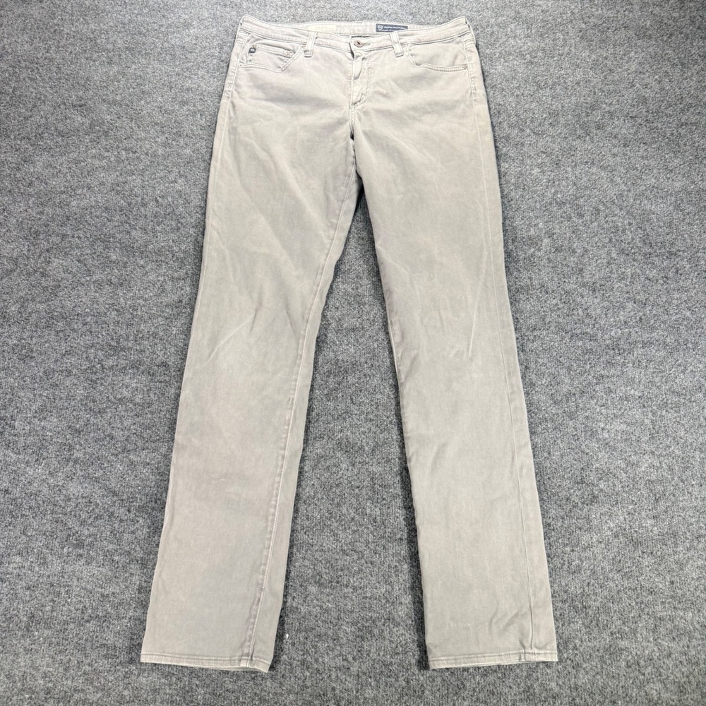 AG Adriano Goldschmied The Edie Jeans Mid Rise Skinny Straight 31R Grey USA Made